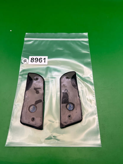Hybrid PB 1911 45 Style Grip Panels Black Blue Contract Killer Design