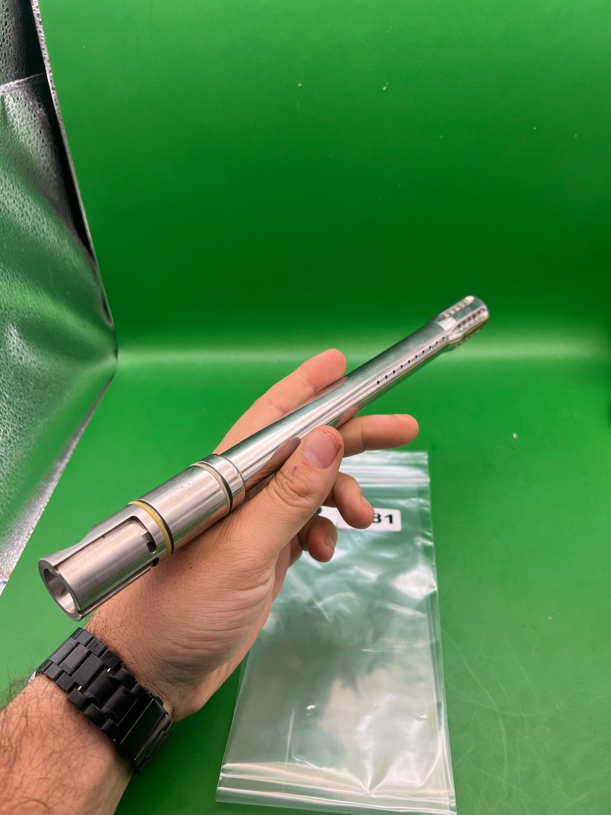 Automag 12" .686 Stainless Steel Dye Barrel - used paintball barrel - silver