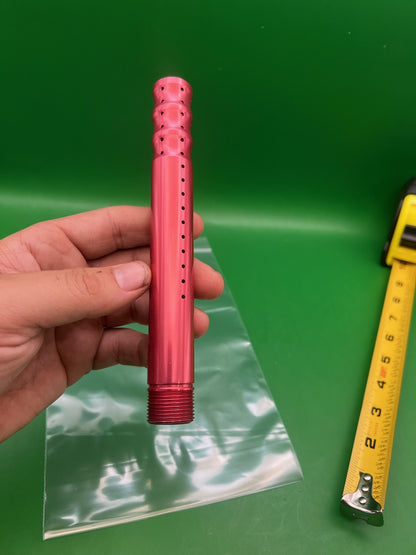 Red CP Barrel Tip - used paintball barrel tip - red anno
