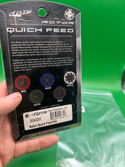 Dye Rotor Quick Feed Speed Feed Lid Blue Speedfeed Hopper Loader Upgrade