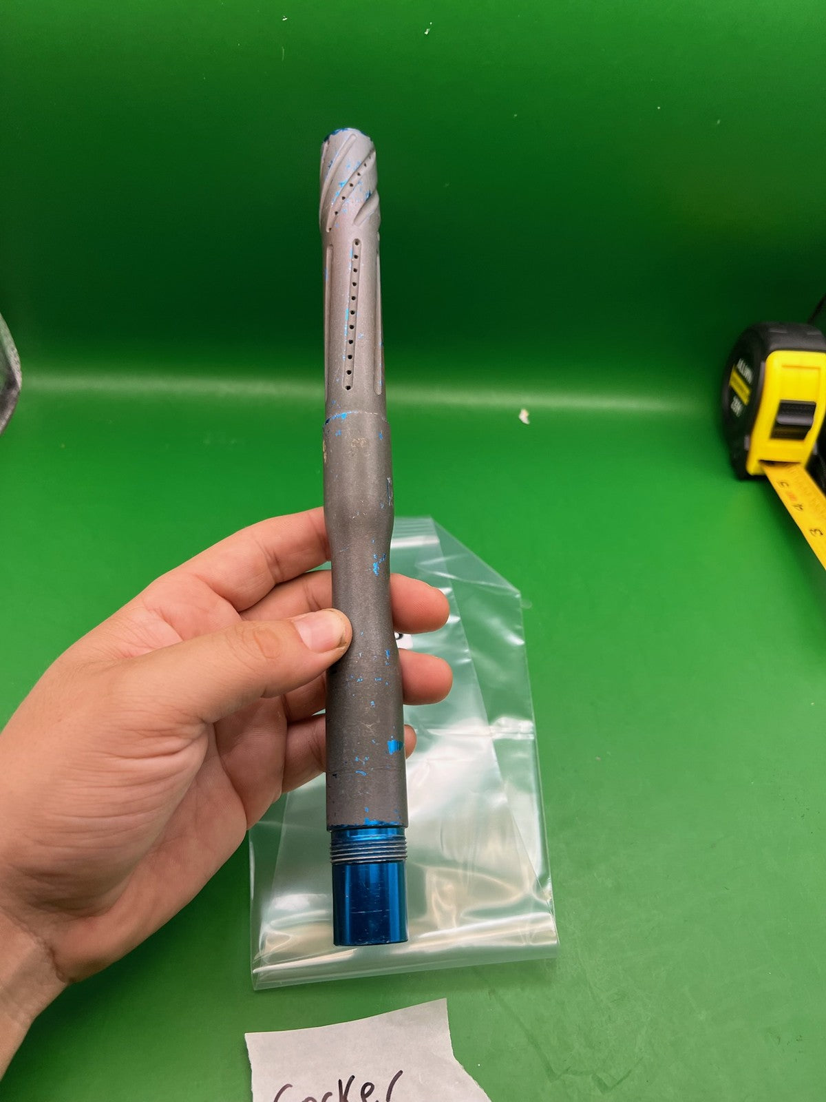 Autococker Barrel Tip Gray Blue .690 Bore 12in - Rough