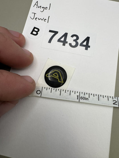 WDP Angel Jewel Logo Sticker Black Gold