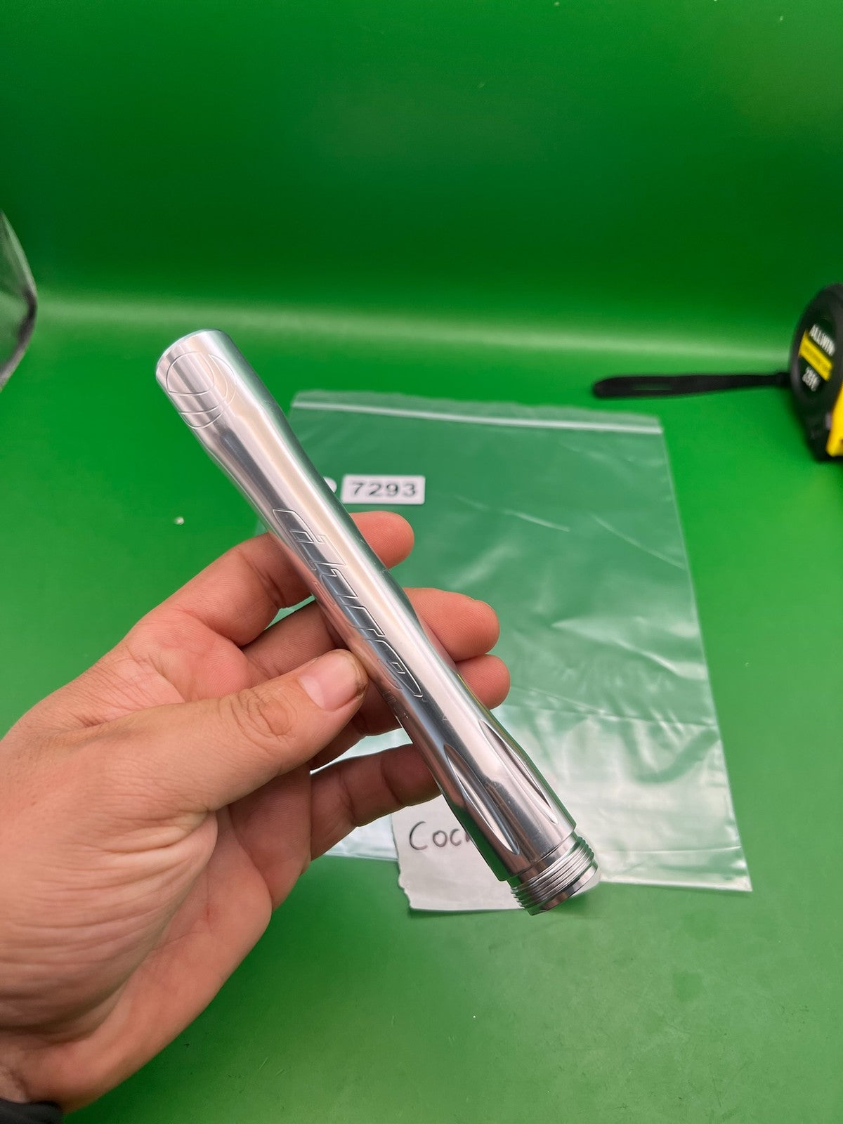 Dye UL-I Barrel Back Autococker AC Thread Polished Silver ~8"