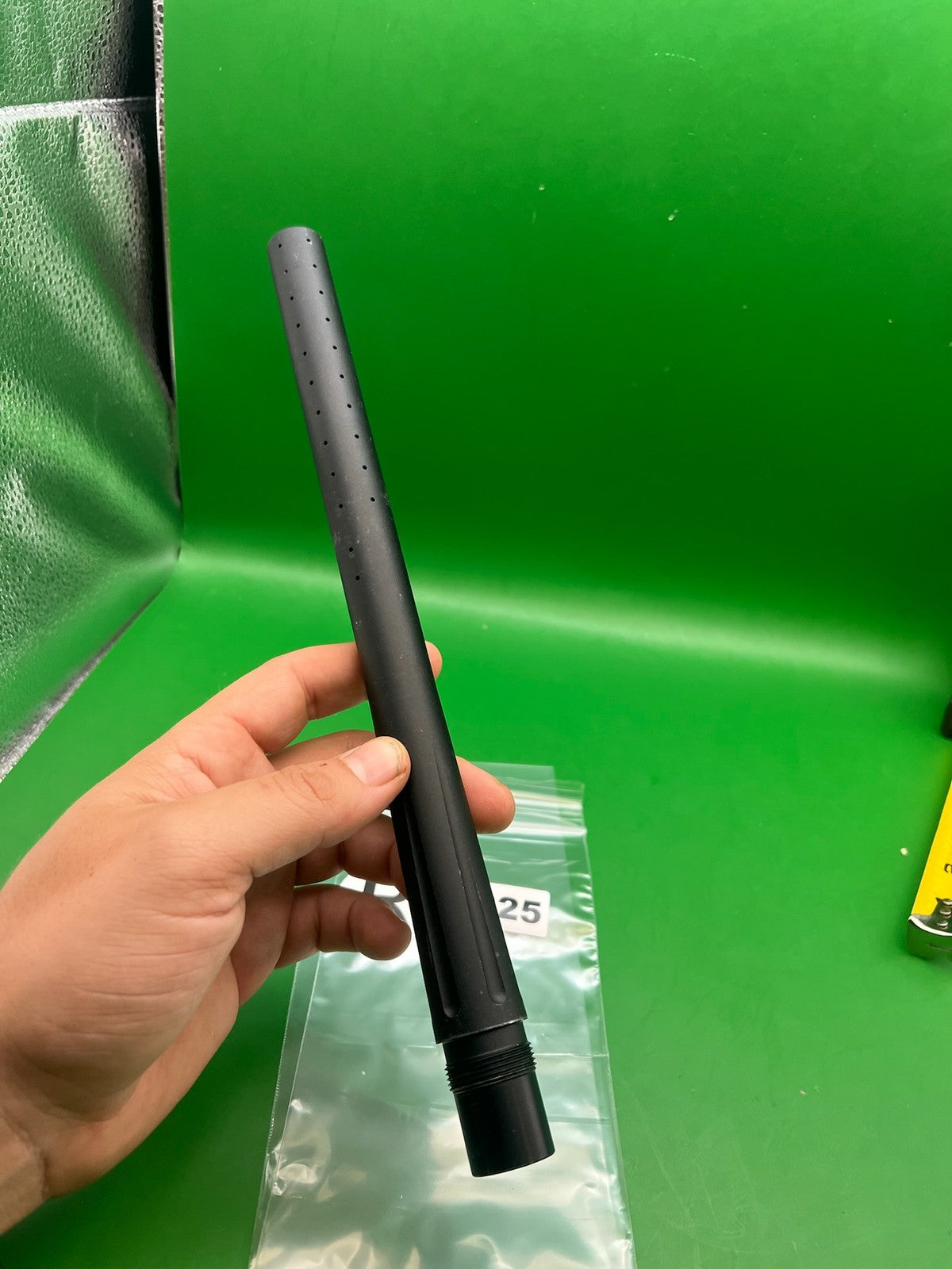 Stock Autococker Barrel 14" .689 Black - used paintball barrel - black