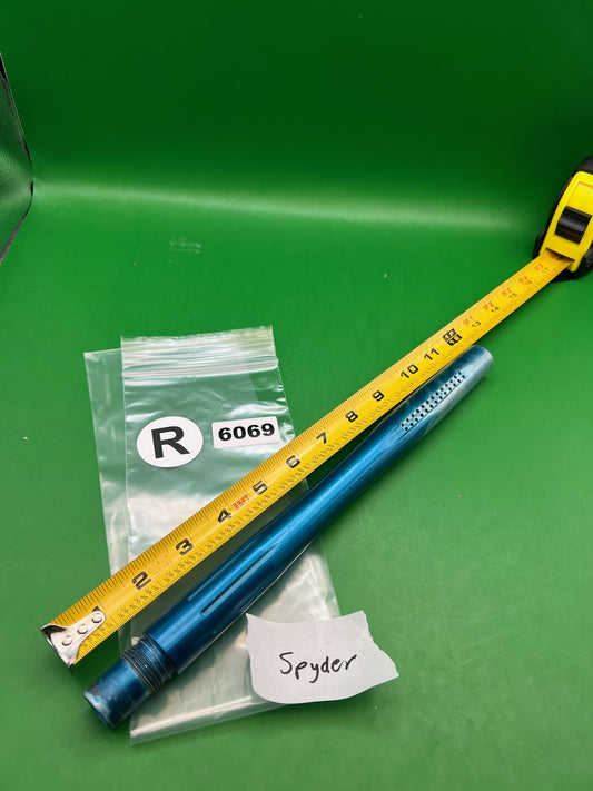 Spyder Aluminum One-Piece Barrel 14" .685 Blue - used paintball barrel - blue anno