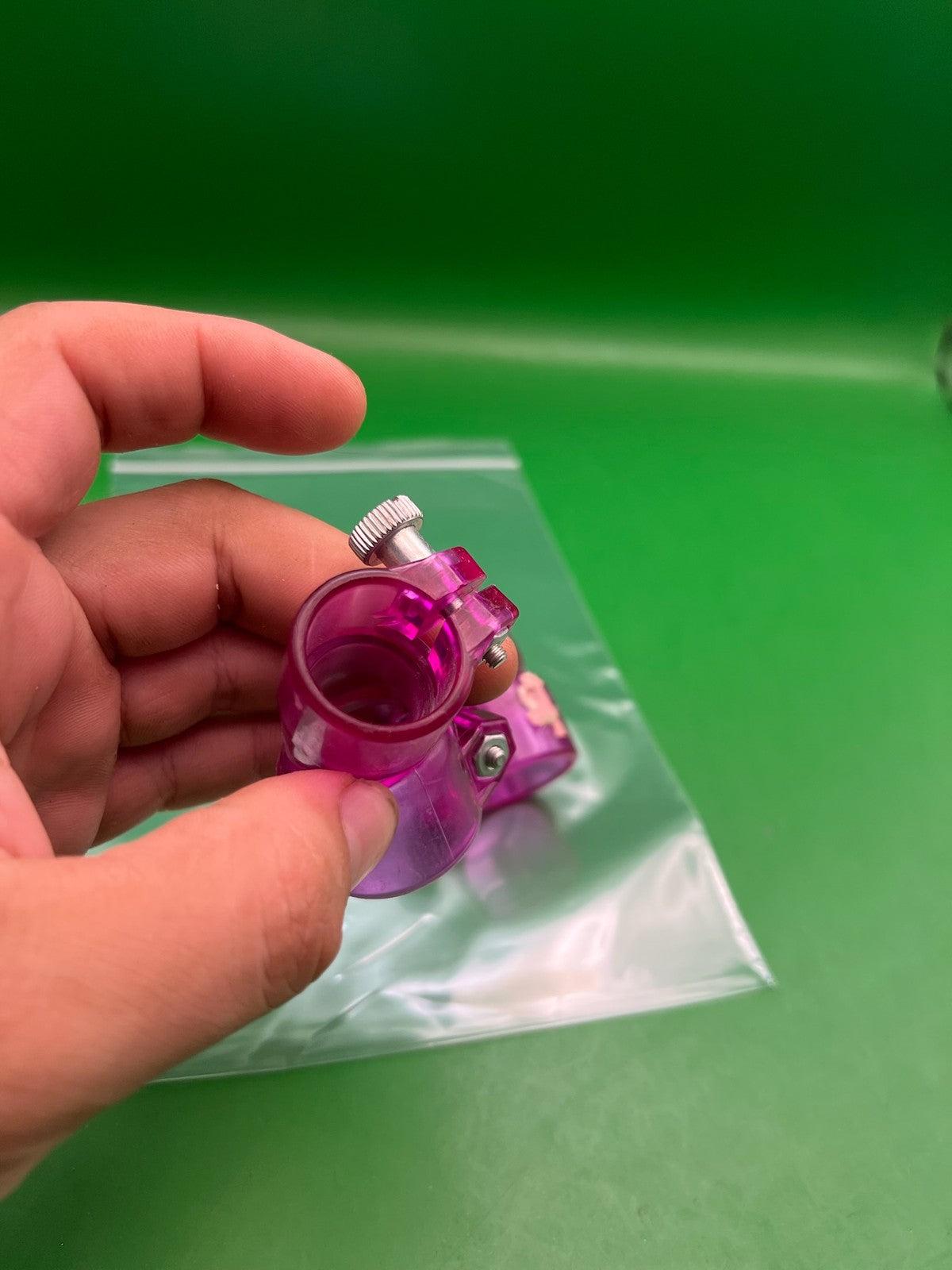 32 DegreesClassic Feedneck Elbow Purple Lot of 2 - used paintball feedneck elbow - purple translucent