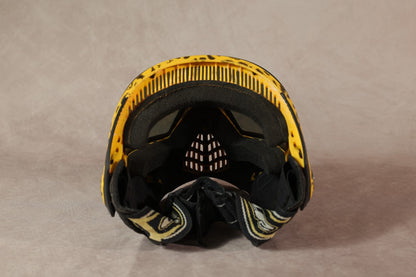 Dye i4 Paintball Mask Cheetah Leopard Print Yellow Black With Storage Bag