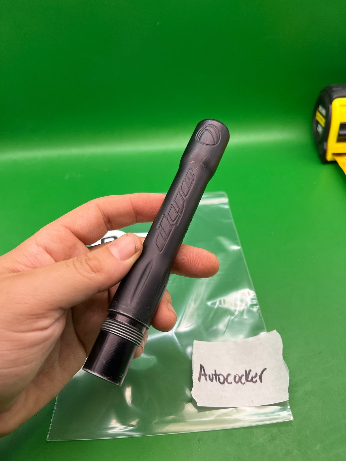 Dye Ultralite Autococker Barrel Back Black .689 Dust Black - used paintball barrel back - dust black
