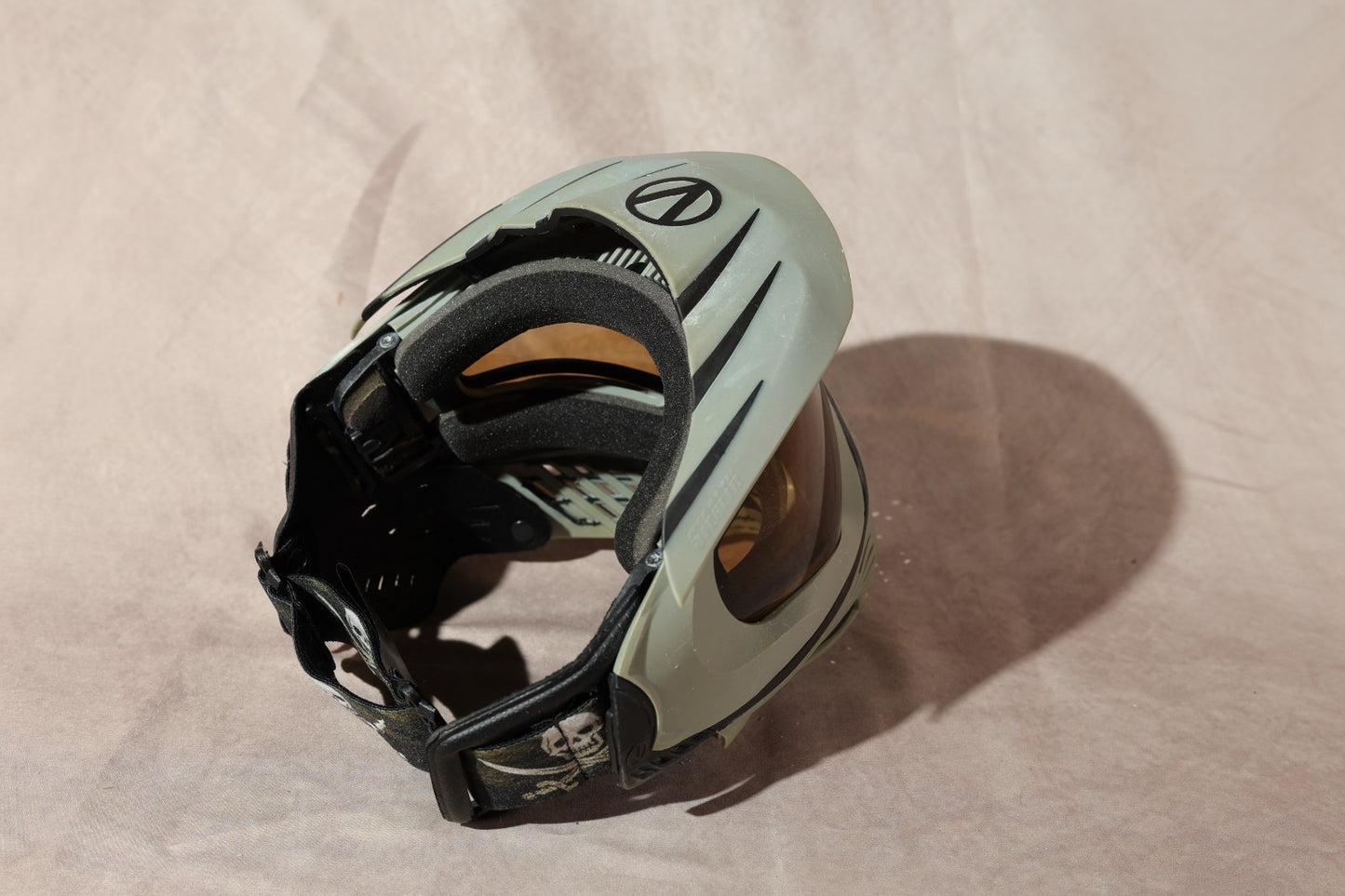 Virtue VIO Paintball Mask Olive Green Black with Play To Win Strap