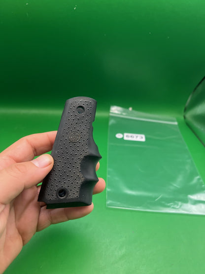45* Grooved Autococker Grips - used paintball grip panel - black