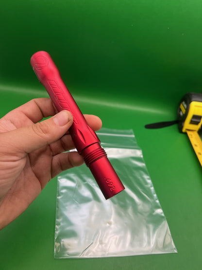 Dye Ultralite Barrel Back Red .692 Bore Angel Threaded - used paintball barrel back - red anno