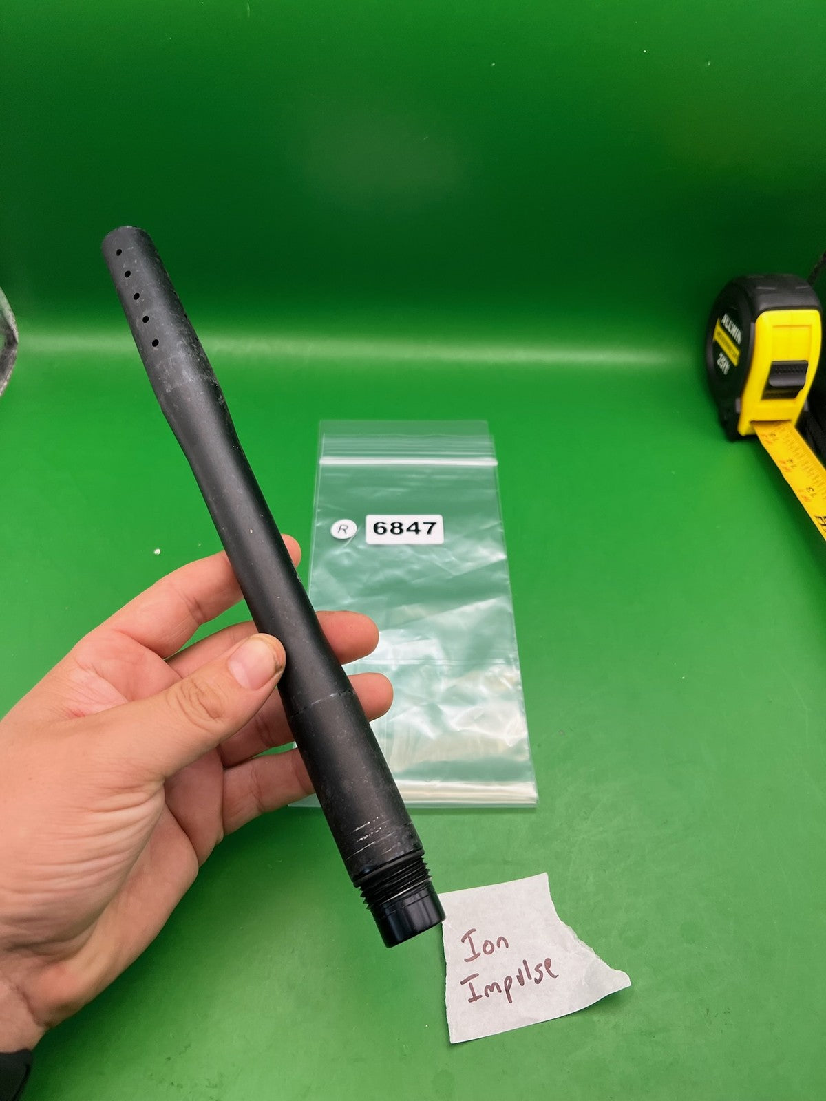 Smart Parts Ion Impulse Barrel Black 12" .689 - used paintball barrel - black