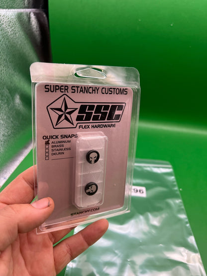 Super Stanchy Customs SSC Quick Snaps Aluminum Punisher Black