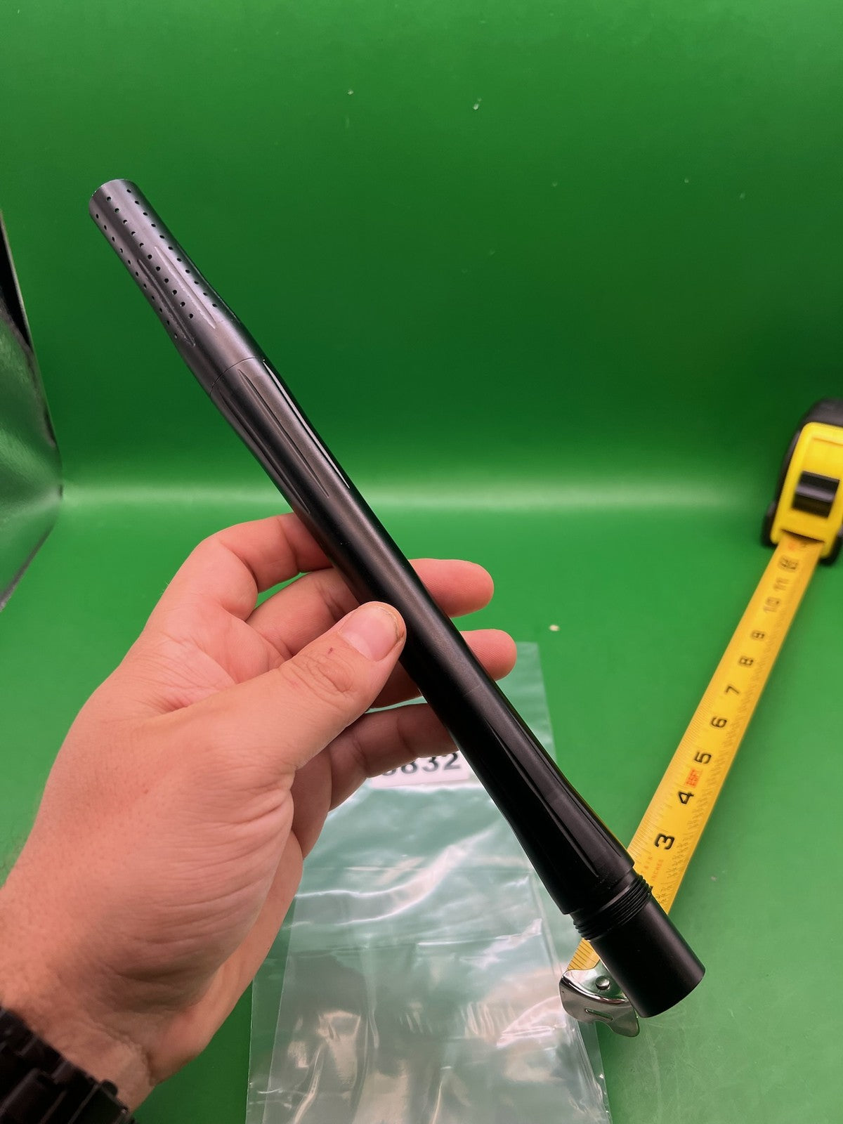 Autococker Back 12" .690 Black - used paintball barrel back - black