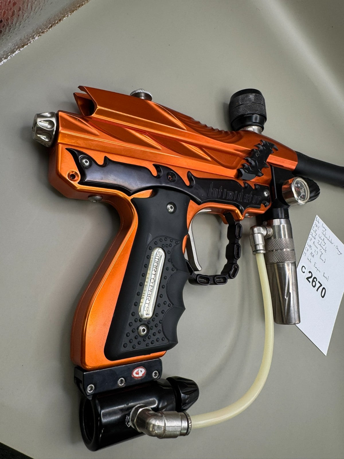 Bob Long 2k2 Intimidator - Orange - Paintball Marker Fully Working