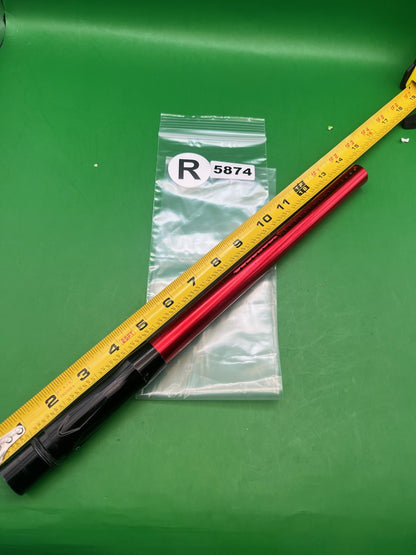 Autococker Lucky Barrel 14" .692 Red Black - used paintball barrel - red/black