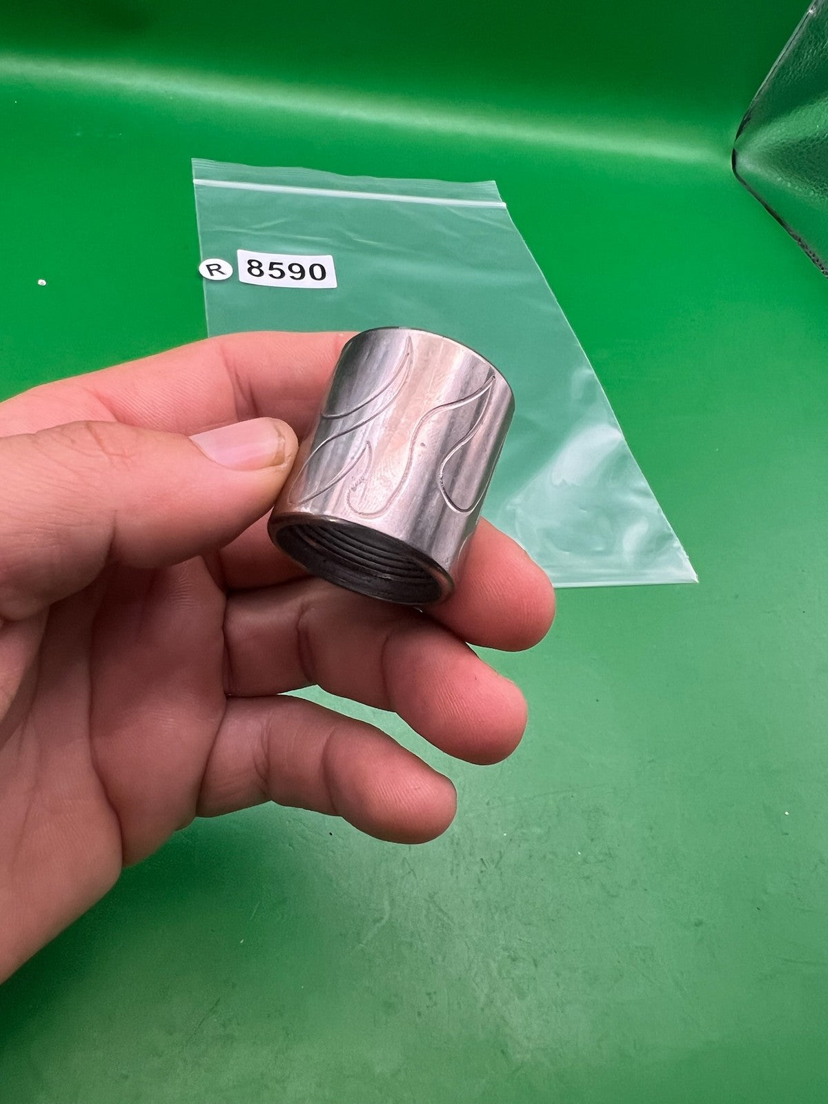 WGP Autococker Feedneck Engraved Flame Silver Stainless Steel