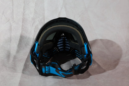 Virtue VIO Paintball Mask Black Cyan Blue With 2 Extra Visors Goggle Bundle