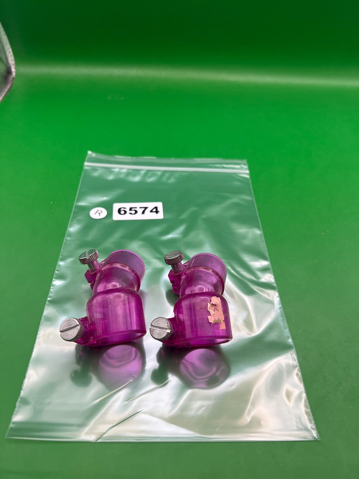 32 DegreesClassic Feedneck Elbow Purple Lot of 2 - used paintball feedneck elbow - purple translucent