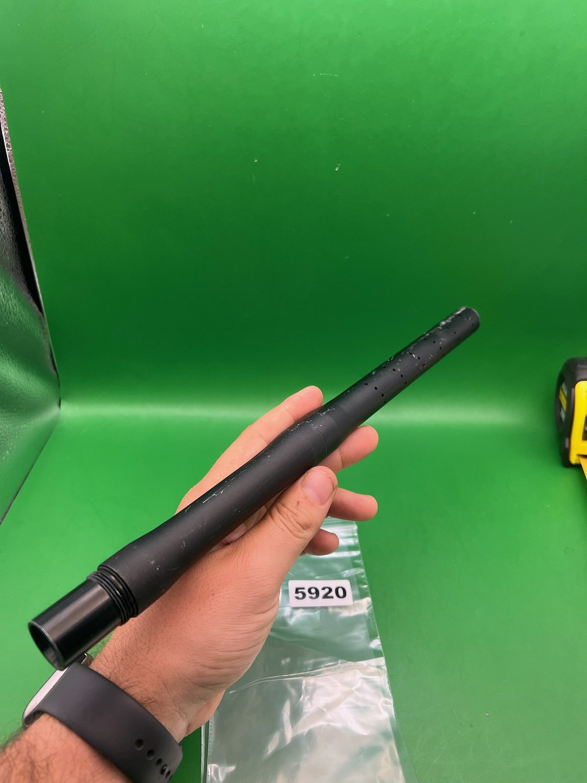 Stock Empire Autococker .689 14" Black Two Piece - used paintball barrel tip - black