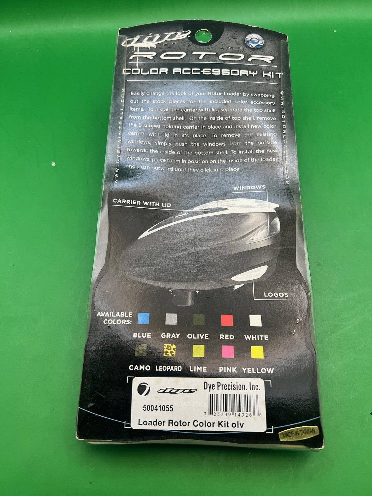 Dye Rotor Loader Color Accessory Kit Olive Carrier Lid Windows Logos
