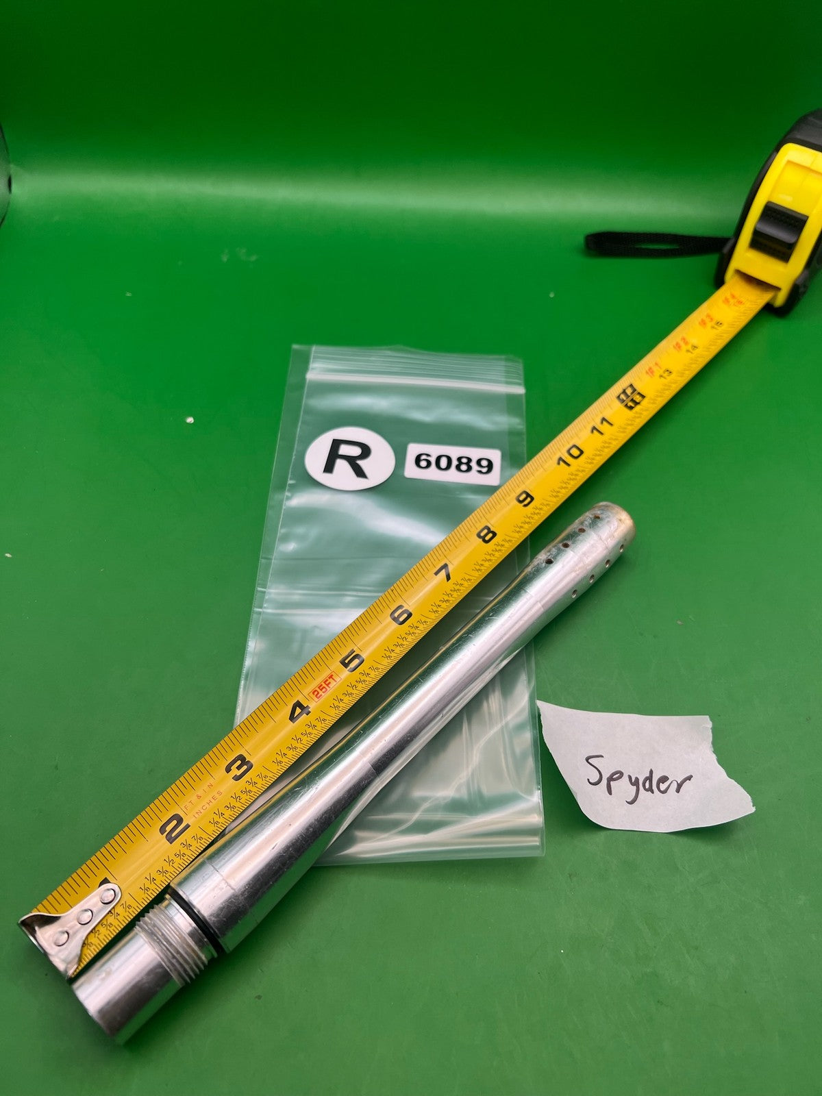 Spyder One-Piece Barrel 12" .687 Silver - used paintball barrel - silver