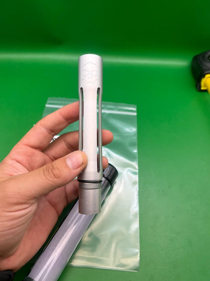 Infamous Silencio FXL Barrel Back Autococker Thread Dust Silver