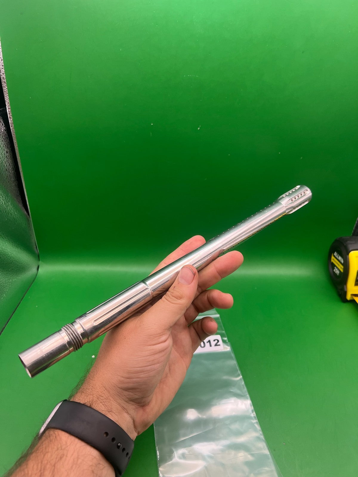 Angel Dye Broomstick Barrel 14" .686 Stainless Chrome - used paintball barrel - silver chrome