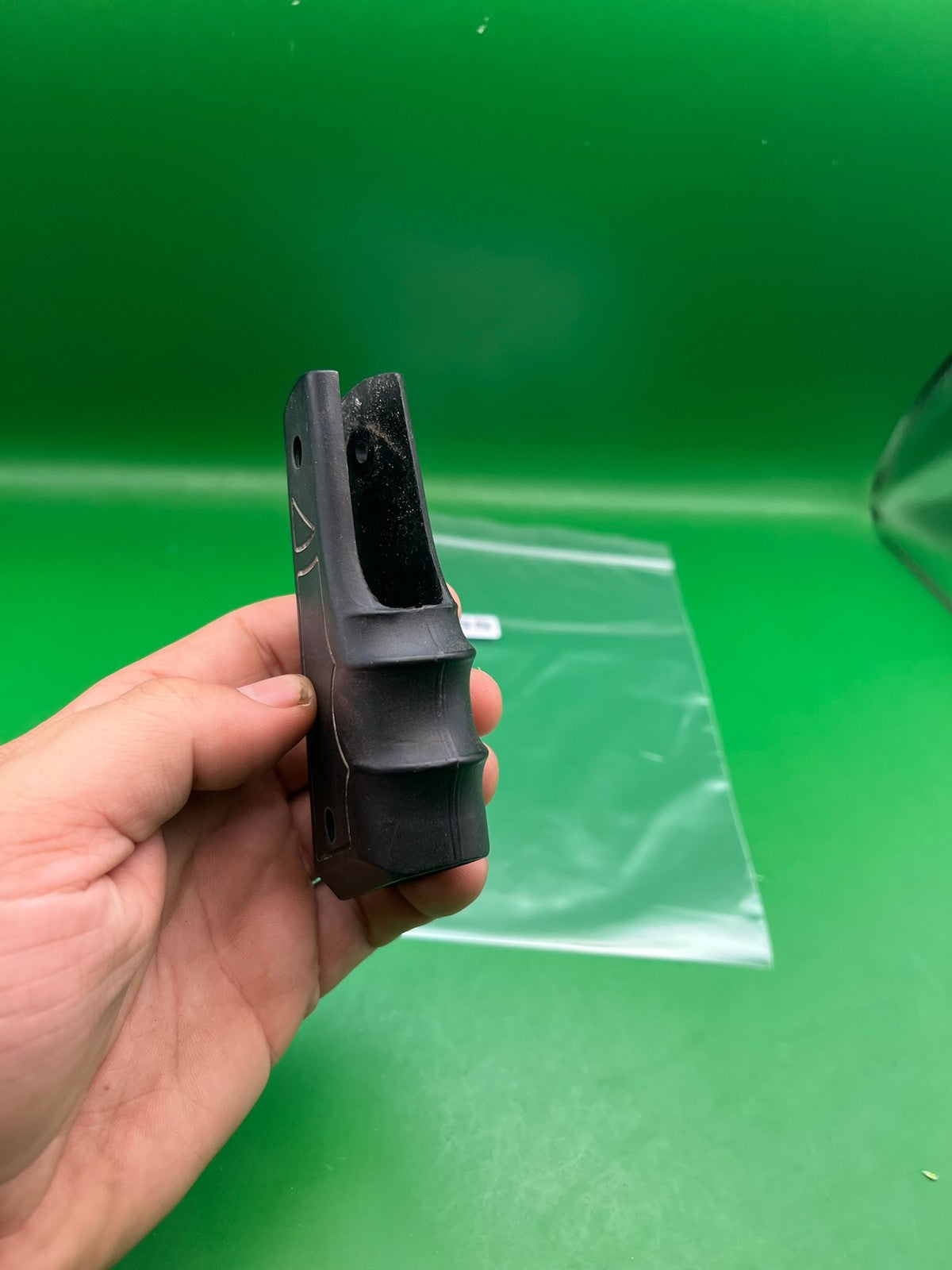 45* Rubber Grips - used paintball grip panel - black