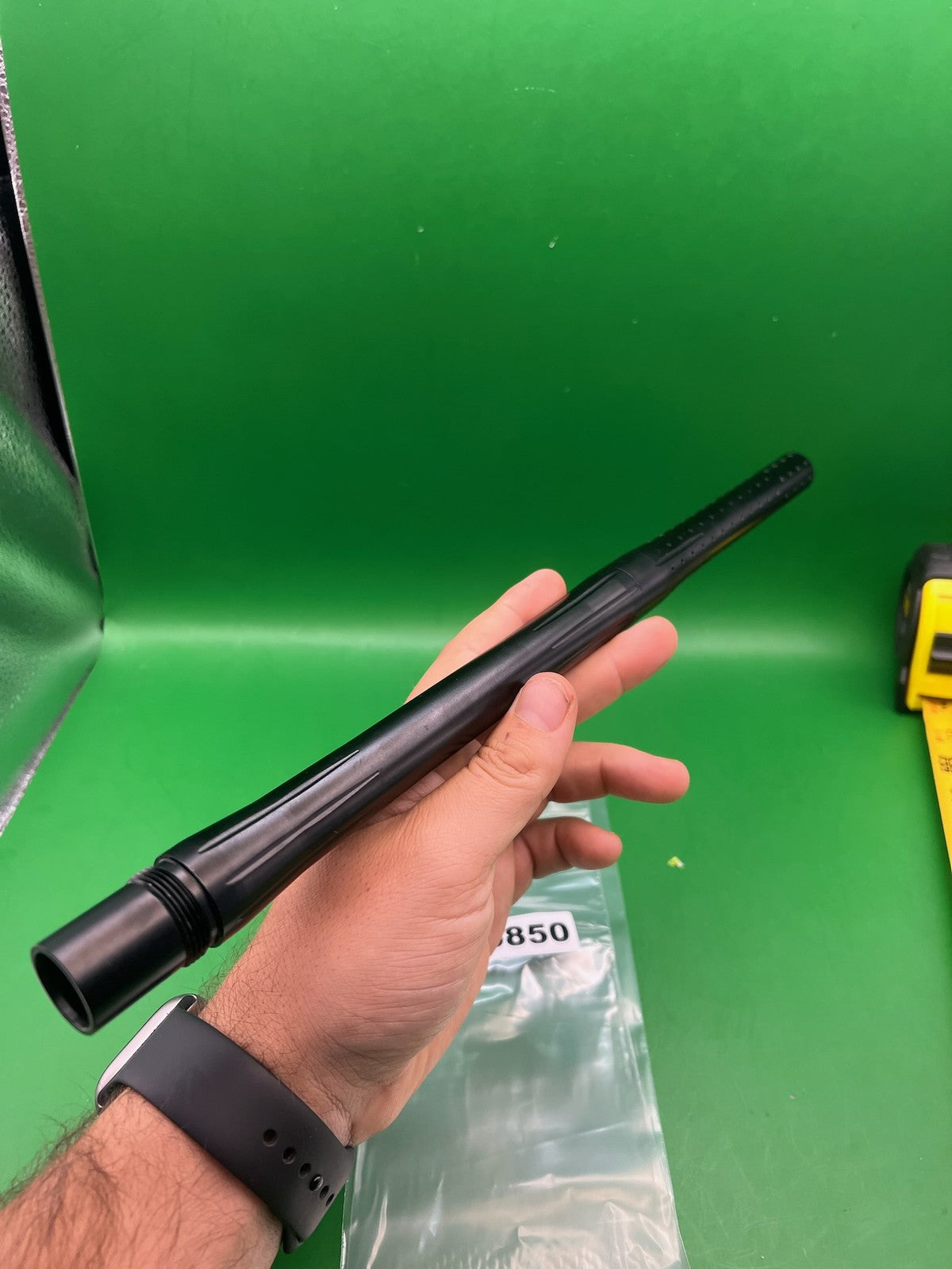Autococker Barrel 14" .690 Black - used paintball barrel - black