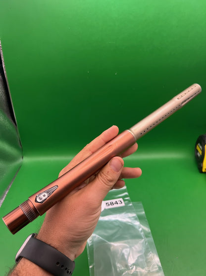 Planet Eclipse 2-Piece Barrel 14" .693 Copper/Rose Gold - used paintball barrel back, barrel tip - copper/rose gold