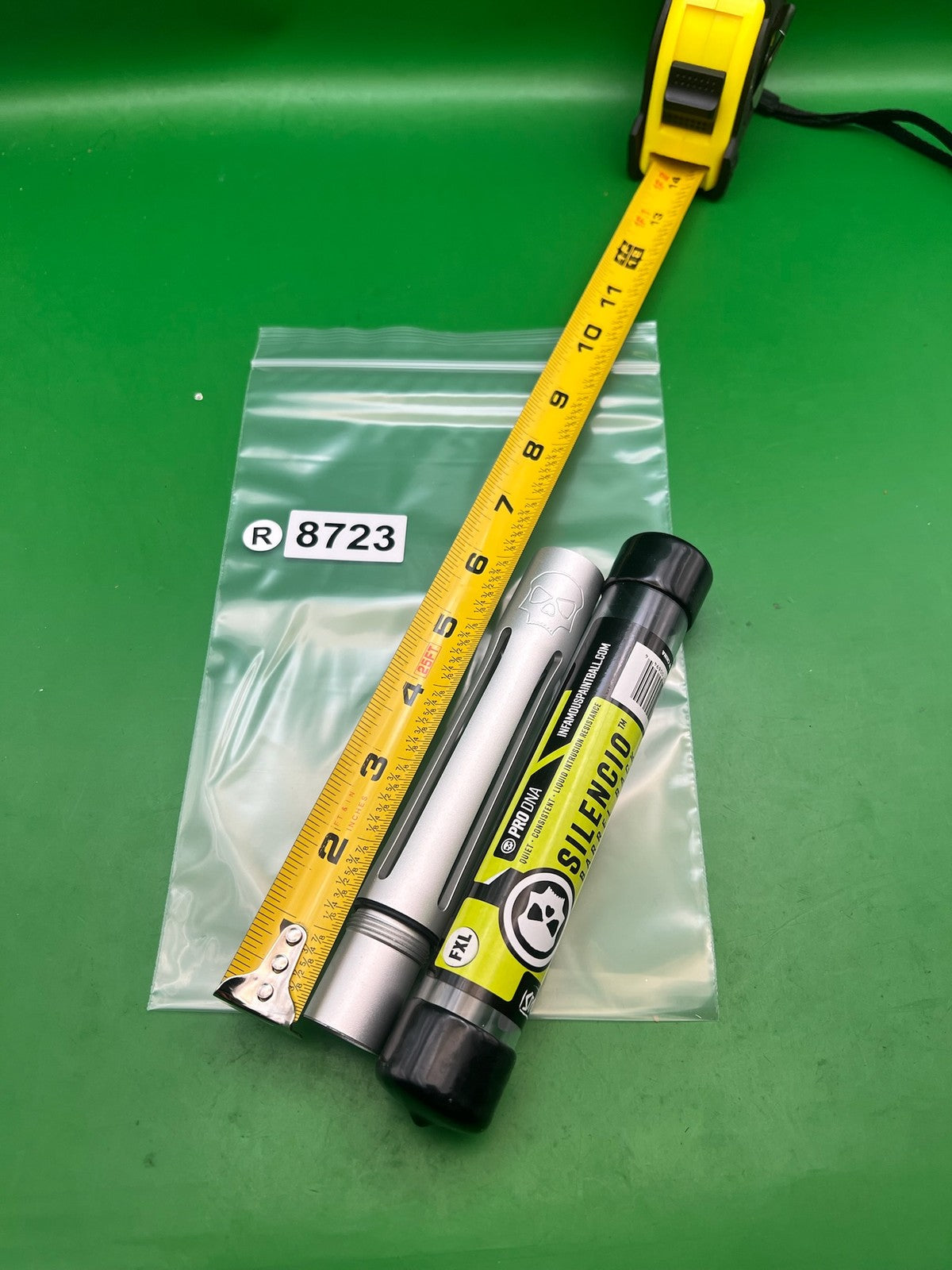 Infamous Silencio FXL Autococker Barrel Back Dust Silver AC Thread