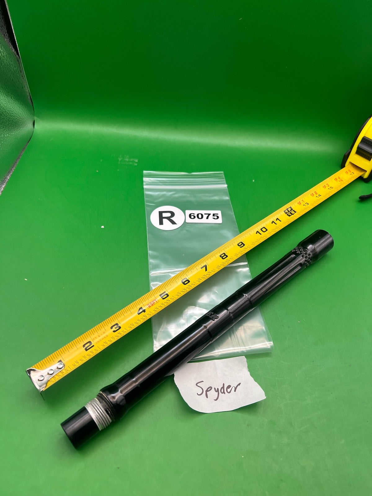 Lapco Spyder Barrel 12" .688 Black - used paintball barrel - black