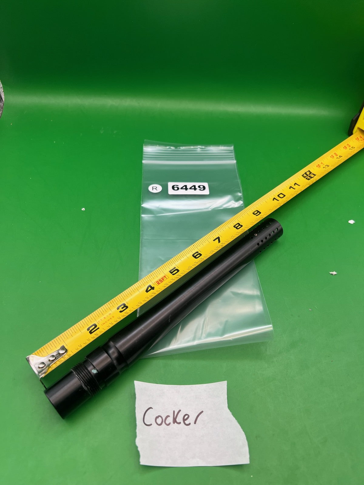 Stock Autococker Cocker Barrel Black 10" .689 Bore - used paintball barrel - black