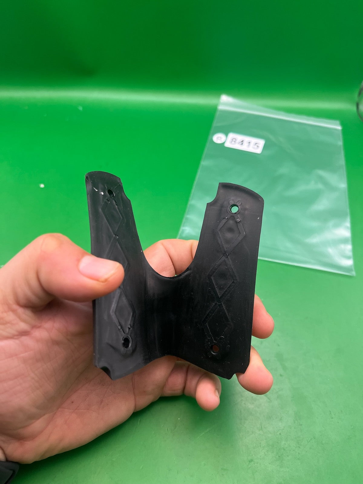 ICD 1911/45 Style Rubber Grip Panels Black Stippled Paintball Marker