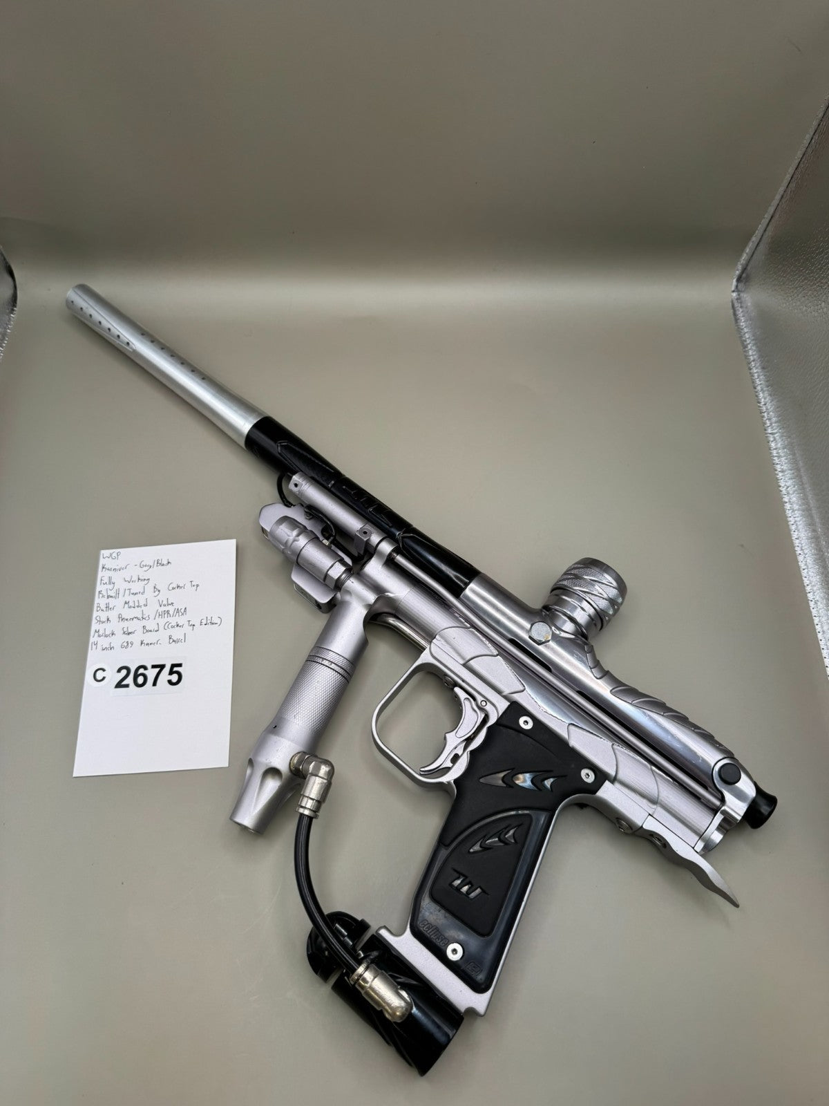 WGP Karnivor - Grey/Black - Paintball Marker Fully Working with Morlock Board