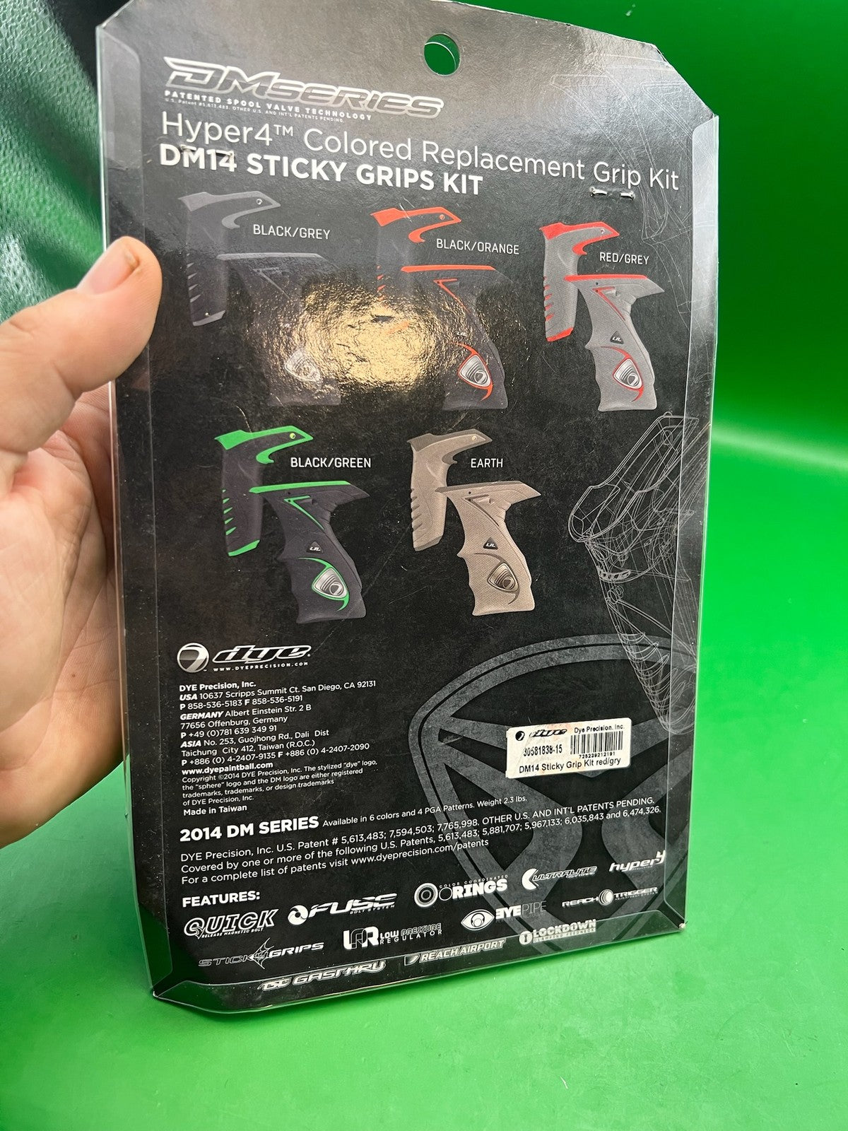 Dye DM14 Sticky Grips Kit Black Red