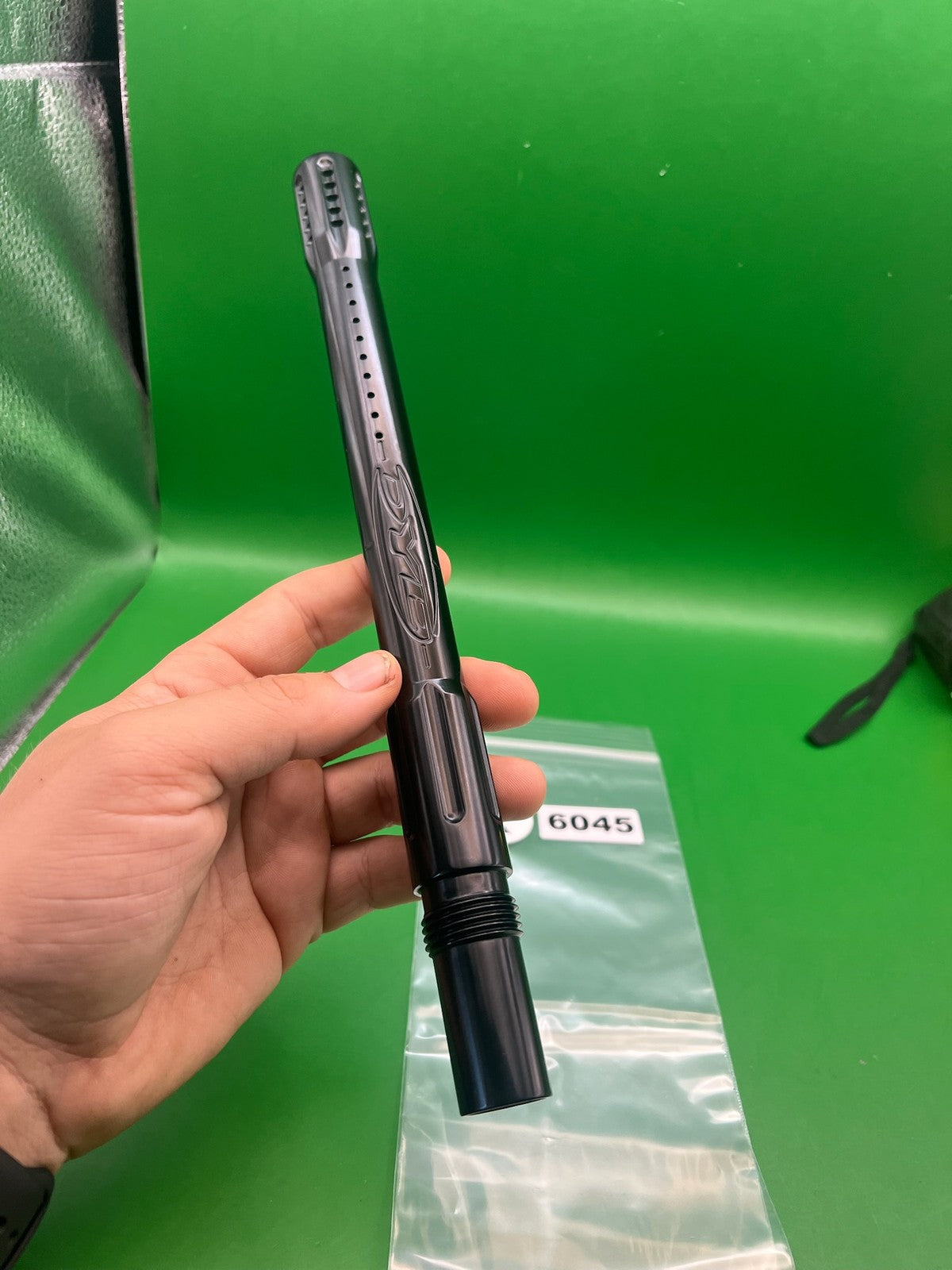 Angel NOS Dye Boomstick Barrel Back 12" .687 Black - used paintball barrel back - black