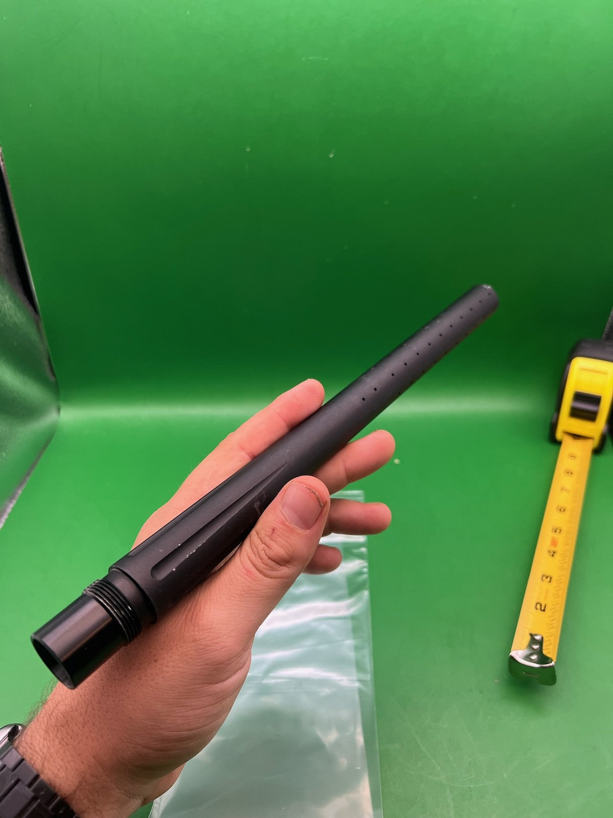 Stock Autococker Barrel 12" .692 Black - used paintball barrel - black