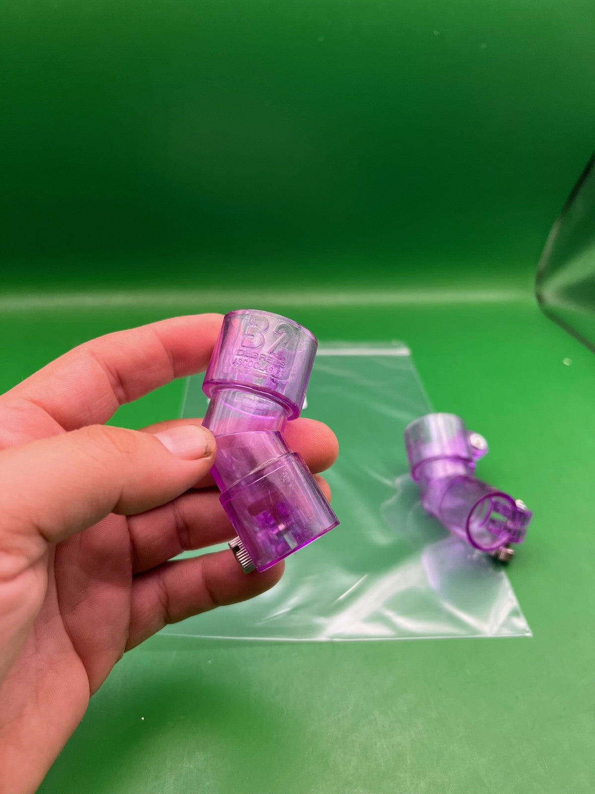 32 DegreesClassic Feedneck Elbow Purple Lot of 2 - used paintball feedneck elbow - purple