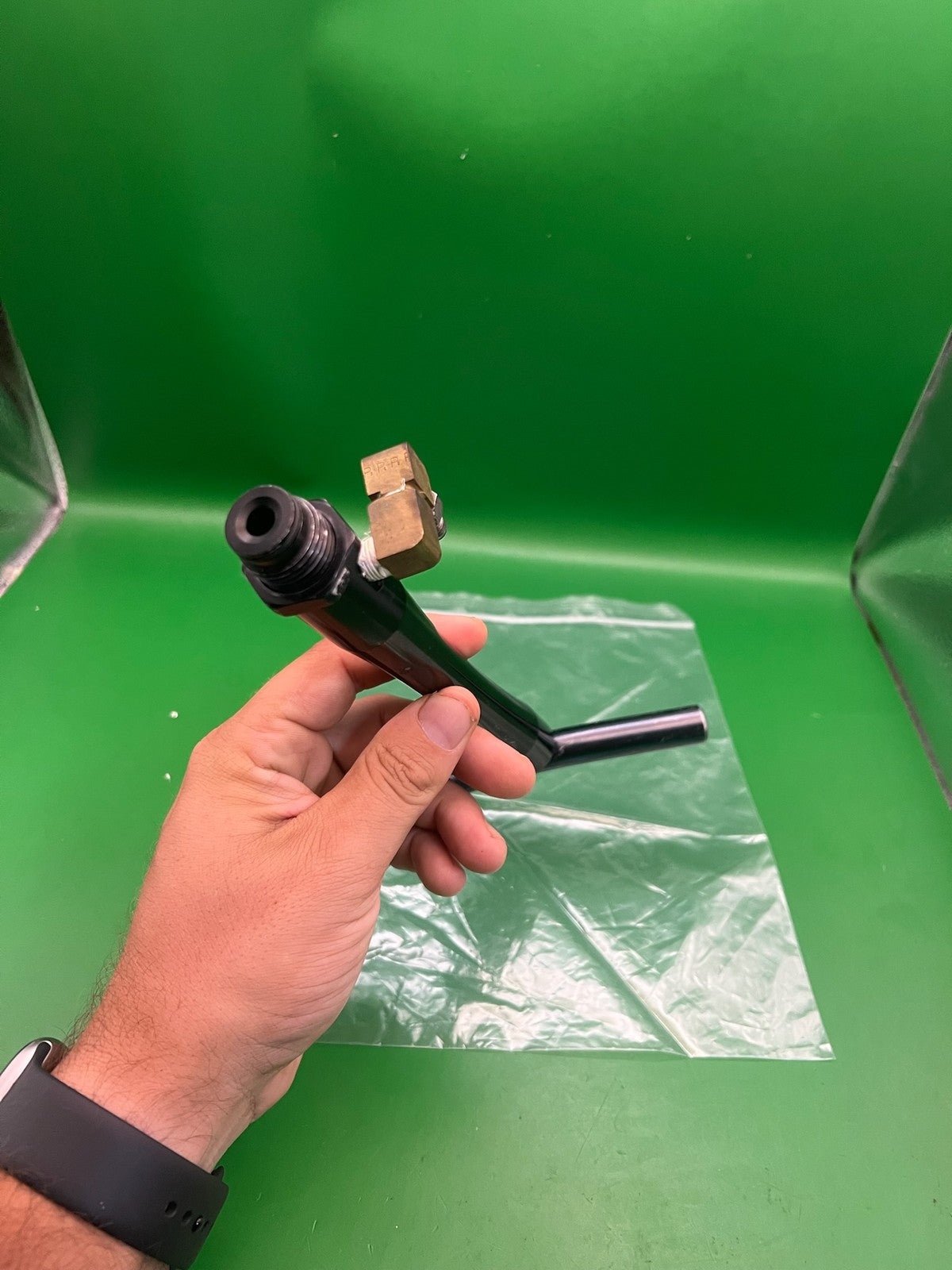 Gas Through Adjustable Paintball Stock Black T-Handle CO2 HPA Pump