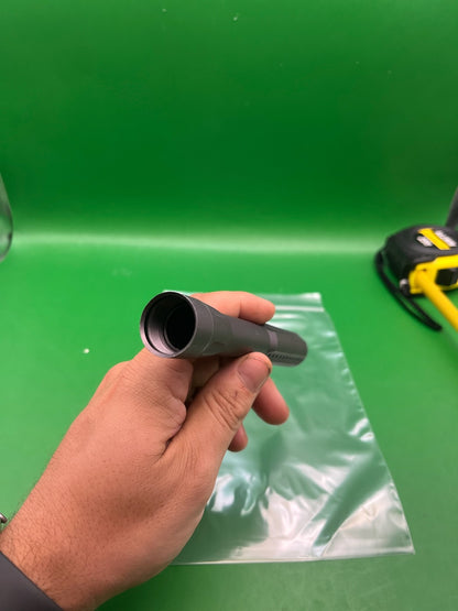 Scepter Tip 5" Ported Gray Aluminum - used paintball barrel tip - gray