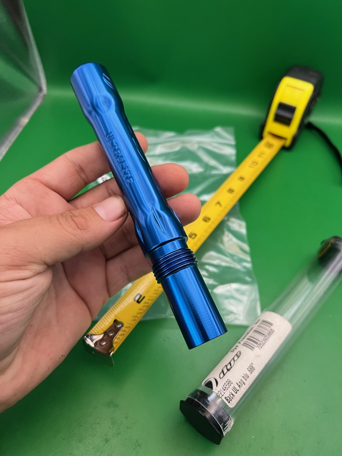Dye Ultralite Barrel Back Blue Ano .688 Bore Angel Thread 6"