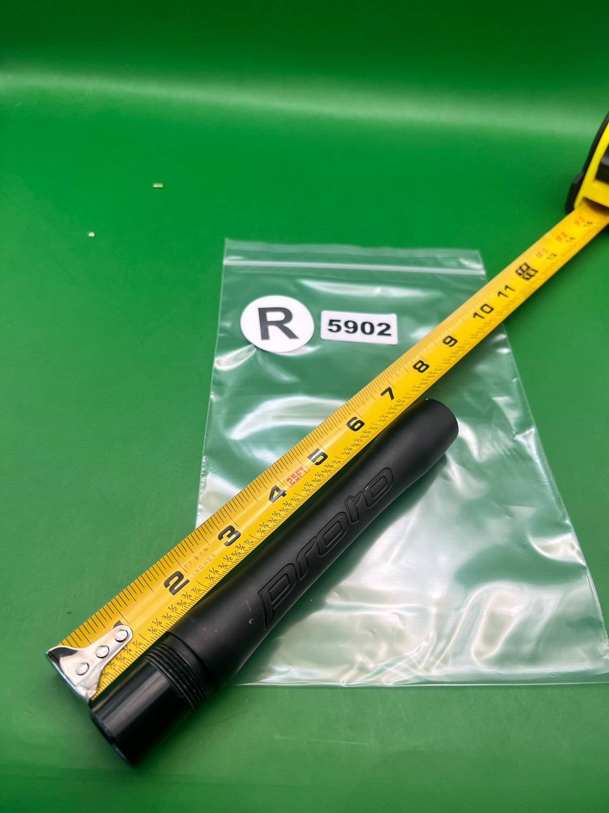 Proto Paintball Barrel Back 5" .685 Black Autococker Threads - used paintball barrel back - black