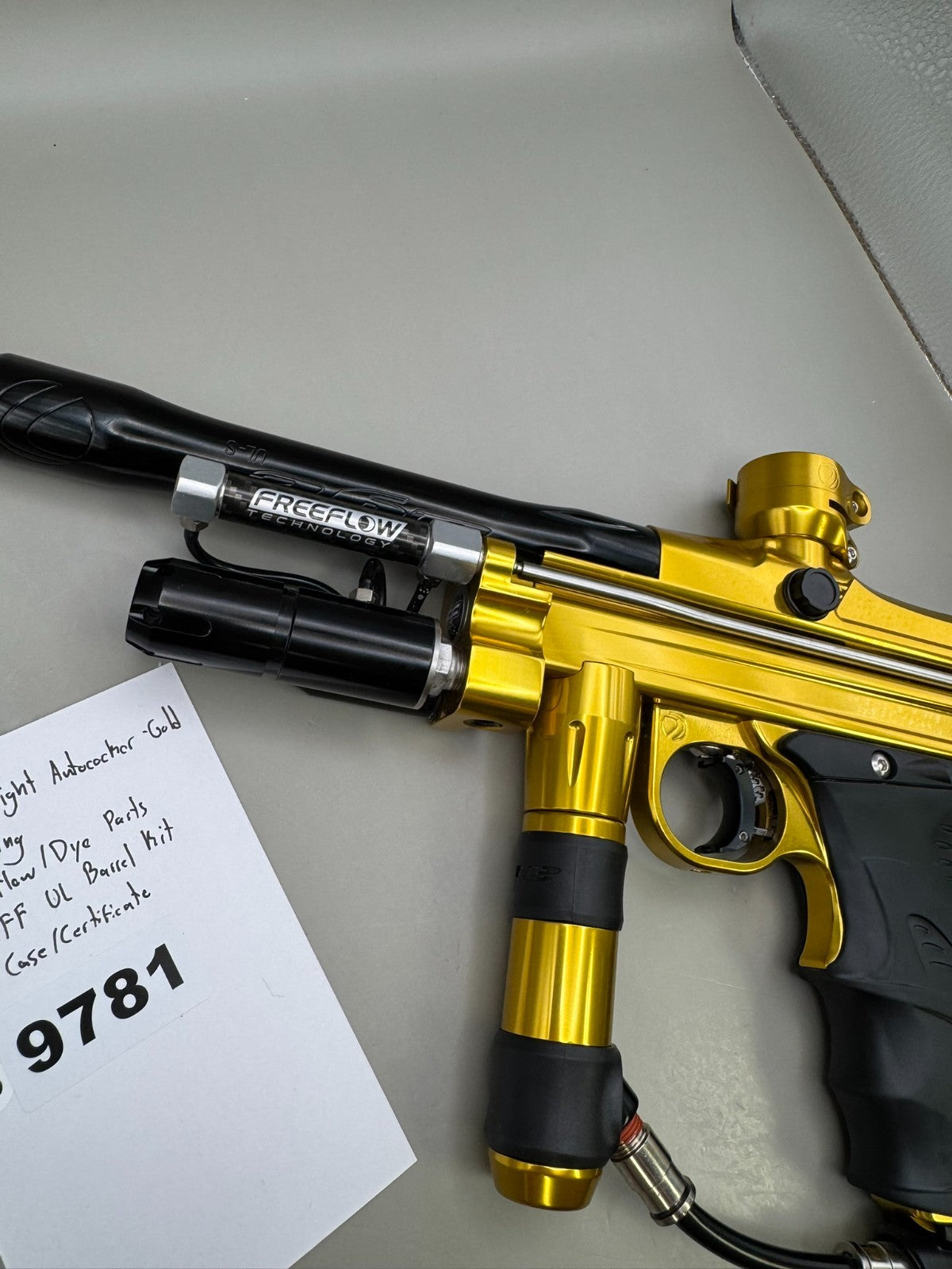 Free Flow PB 2022 Ultra Light Autococker - Gold - Paintball Marker Fully Working