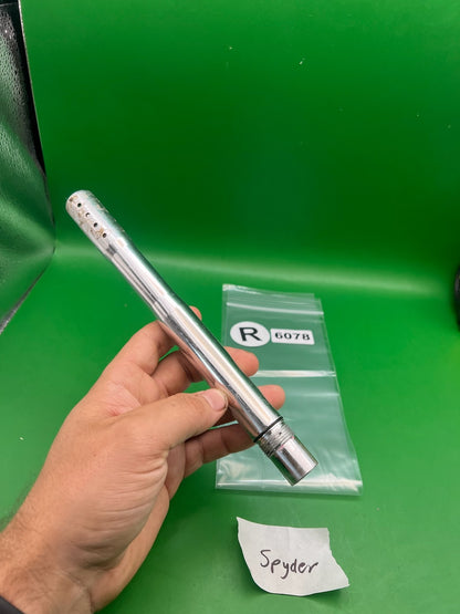 Spyder Barrel One-Piece Chrome 9" .686 - used paintball barrel - chrome/silver