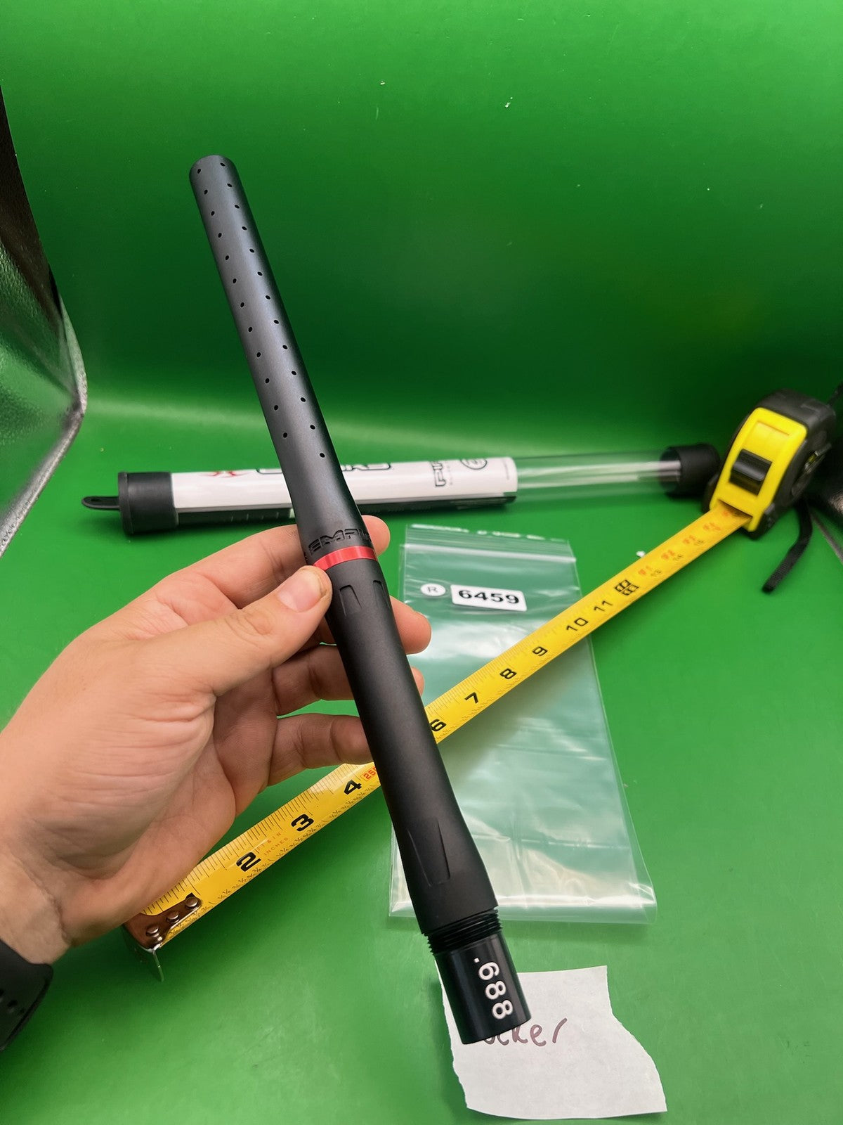Empire Autococker Barrel Back Black .689 14" - used paintball barrel back - black