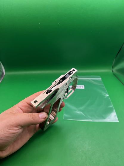 WGP Autcocker Hinge Frame - used paintball grip frame - silver/nickel