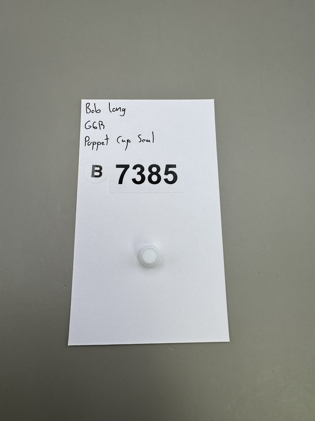 Bob Long G6R Poppet Cup Seal White