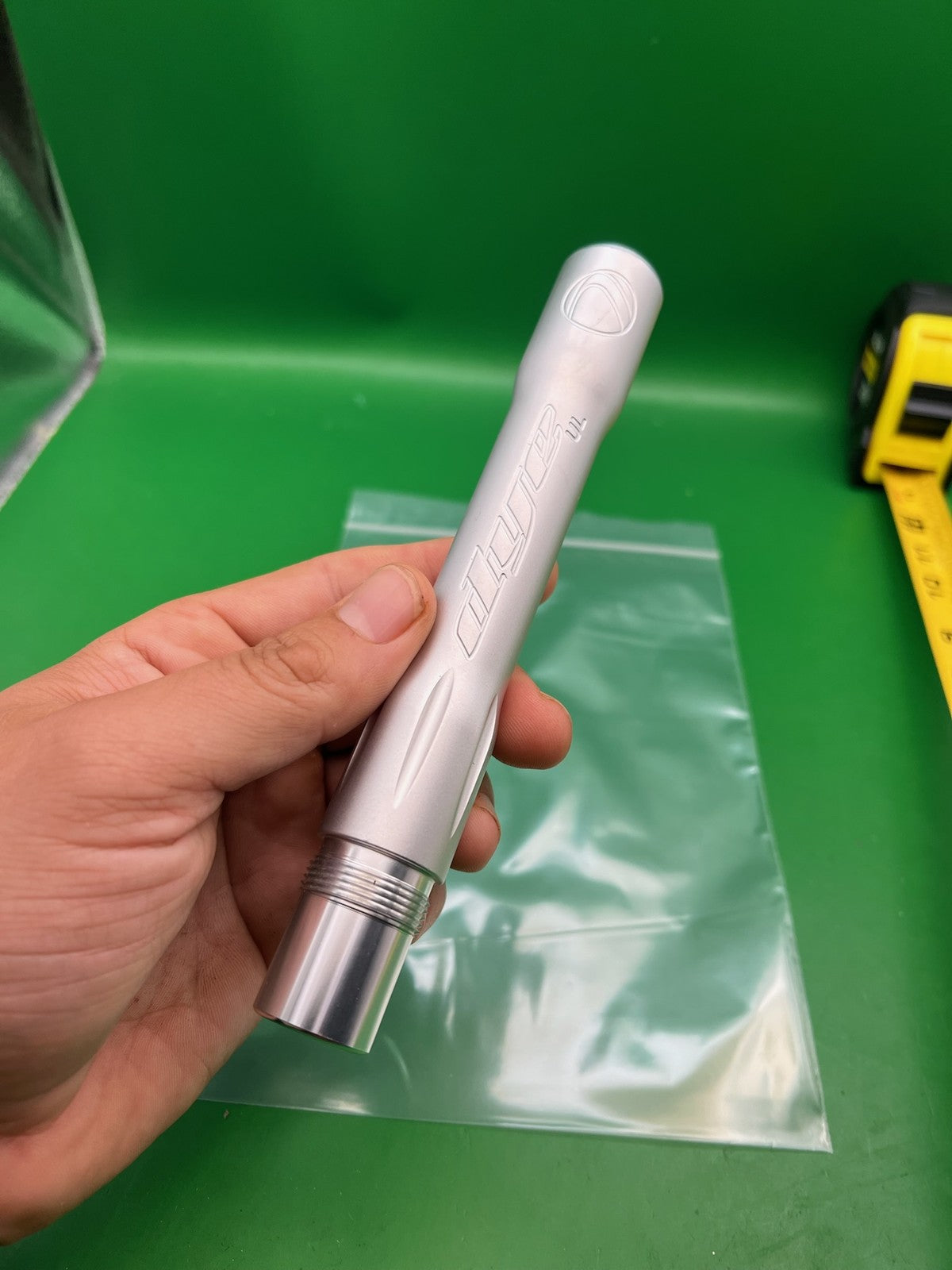 Dye UL Autococker Threaded Barrel Back Silver Polished Clear .692 ~7"